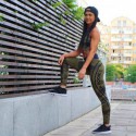 2019 camuflaje raya moda leggins para las mujeres fitness sexy